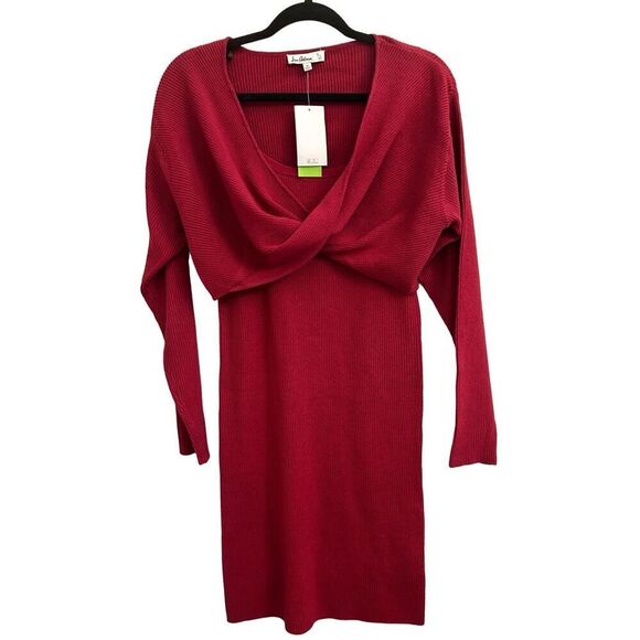 NWT Sam Edelman 2-in-1 sweater & dress set holiday party Valentine's Day medium - Picture 5 of 15
